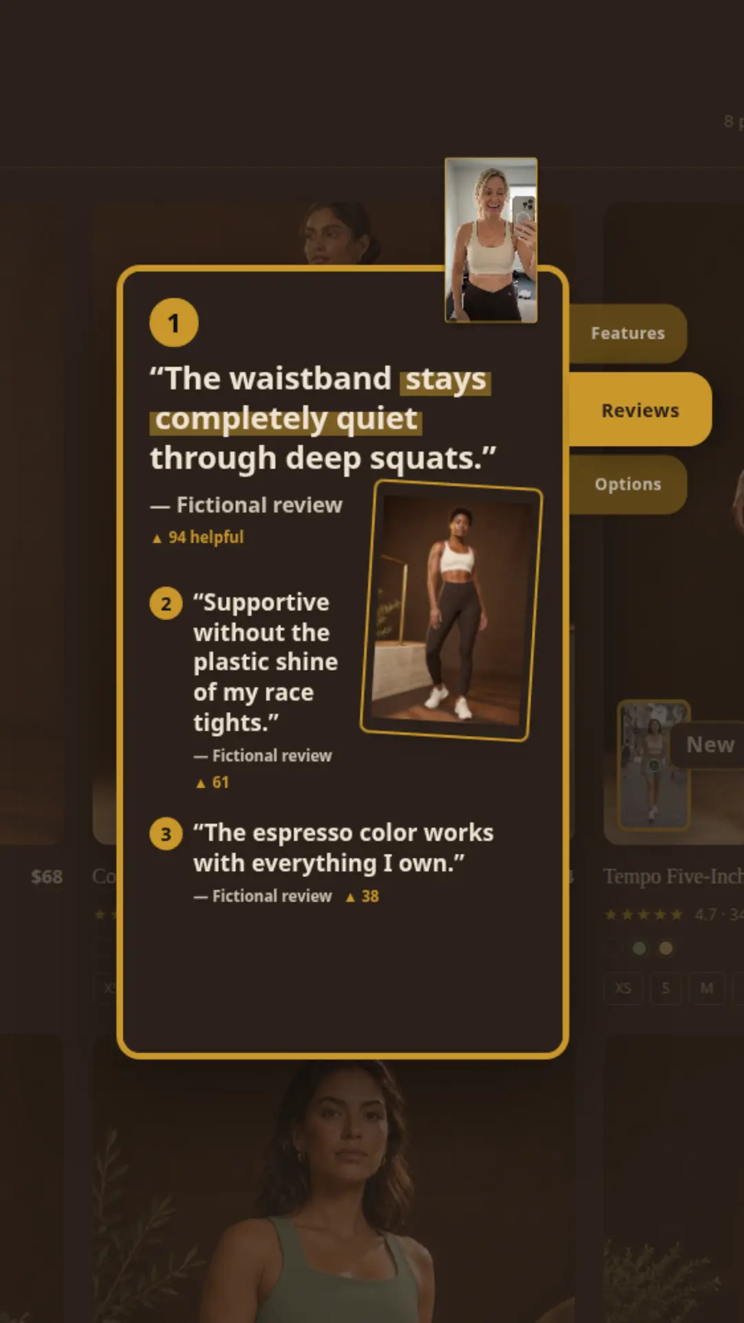 Hyper Card Reviews tab showing useful customer context